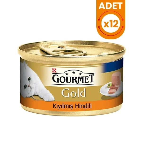 Gourmet Gold Kıyılmış Hindili Yetişkin Konserve Kedi Maması