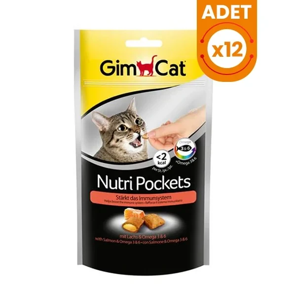 Gimcat Nutri Pockets Somon Omega Kedi Ödül Maması Tablet